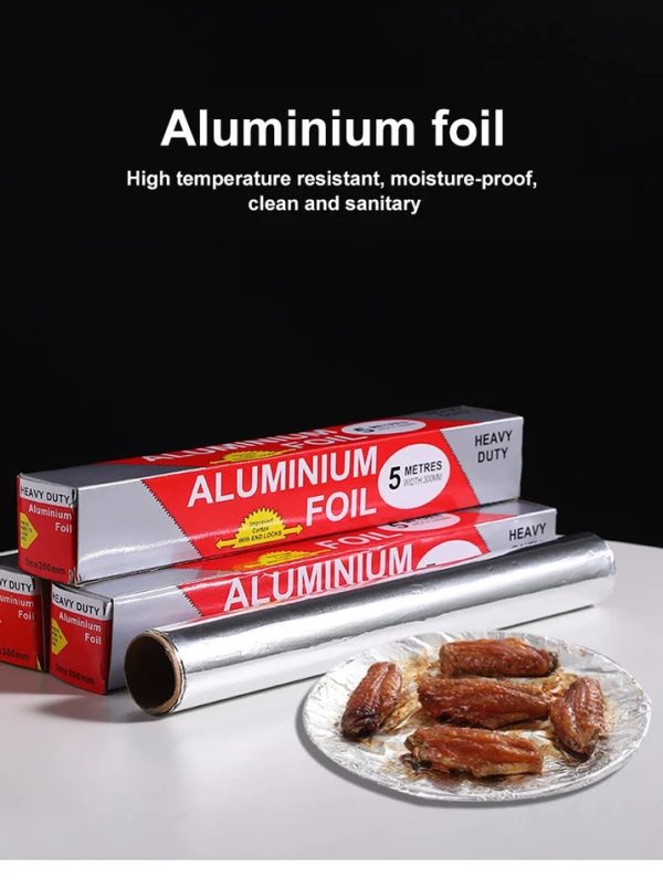 30x500cm/Roll Kitchen Baking Aluminum Foil BBQ High Temperature Resistance Tin  Foil - AliExpress