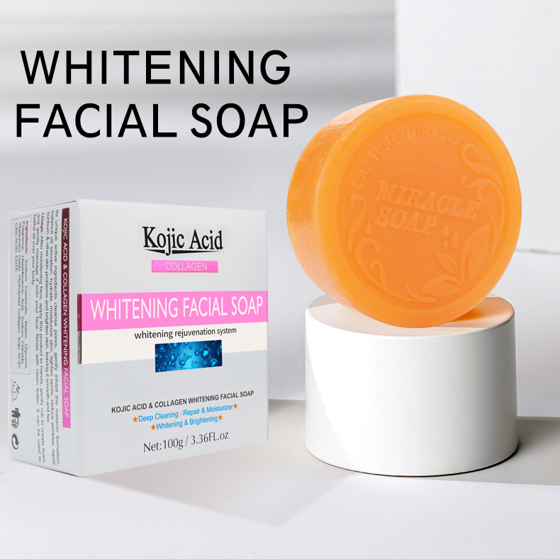 Kojic Acid Collagen Whitening Facial Soap Deep Clean Lightening