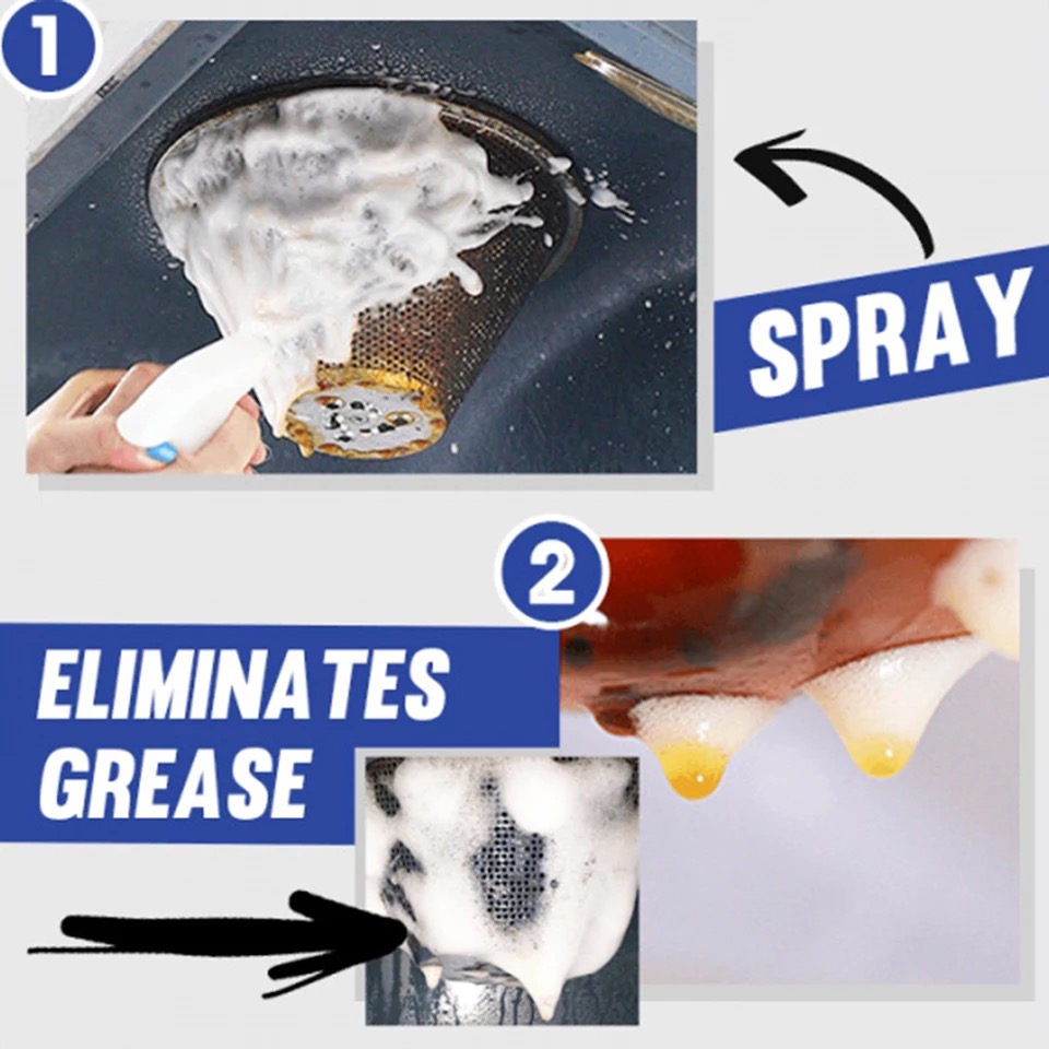 Kitchen Grease Cleaner Multi-purpose Foam Cleaner All-purpose Bubble Cleane  Grease Descaling Spray Cleaner Bring Towel 200ml - All-purpose Cleaner -  AliExpress