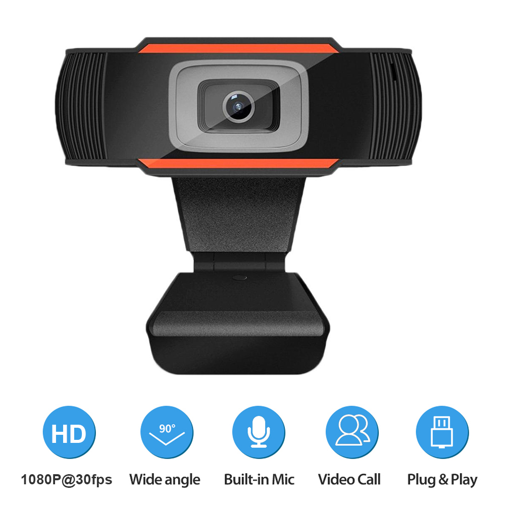 Webcam 1080P Full HD USB Web Camera With Microphone USB Plug And