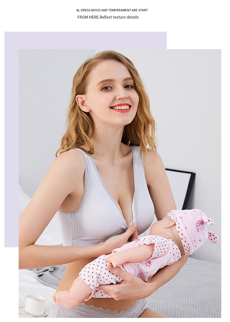 Enlightened Pregnant Women Postpartum Plus Size Solid Color Nursing Bras  Breastfeeding Underwear