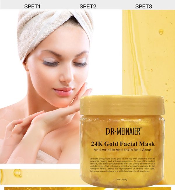 DR-MEINAIER 250g Gold Collagen Facial Sleep Mask Moisturizing Pore ...